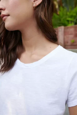 Velvet By Graham & Spencer TILLY ORIGINAL SLUB CREW NECK TEE Womens