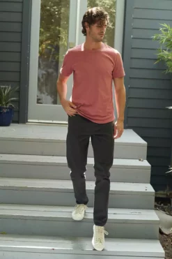 Velvet By Graham & Spencer Mens AMARO CREW NECK SLUB TEE