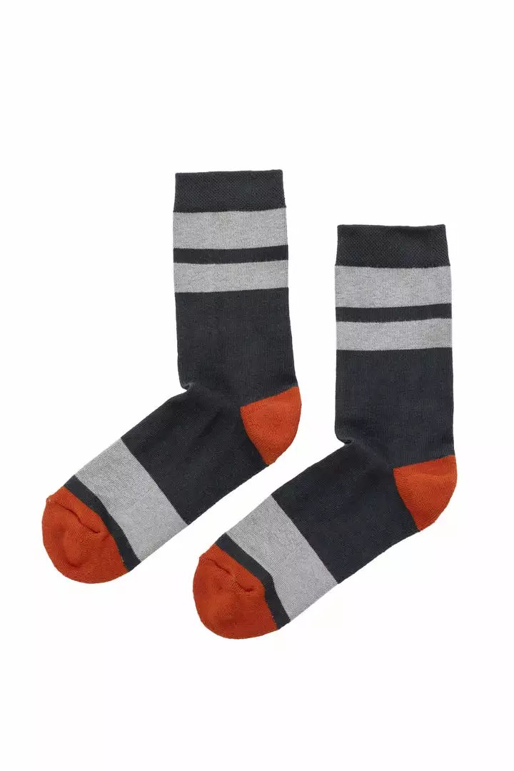 CUSHIONED STRIPED CREW SOCK BY LITTLE RIVER SOCK MILL 3 CUSHIONED STRIPED CREW SOCK BY LITTLE RIVER SOCK MILL