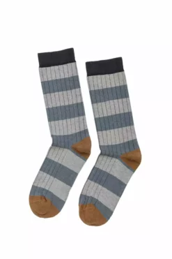 Velvet By Graham & Spencer STRIPED RIB CREW SOCK BY LITTLE RIVER SOCK MILL Accessories