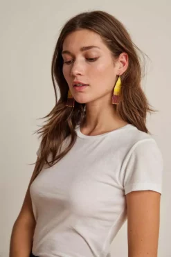 FRANJA BEADED FRINGE EARRINGS BY BLUMA PROJECT Womens 45 FRANJA BEADED FRINGE EARRINGS BY BLUMA PROJECT Womens