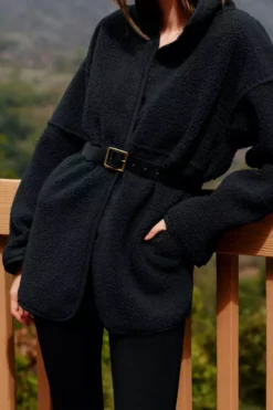 Velvet By Graham & Spencer Womens ALBANY REVERSIBLE LUX SHERPA COAT