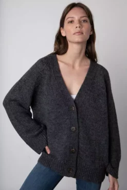 Velvet By Graham & Spencer Womens KIM BUTTON FRONT CARDIGAN