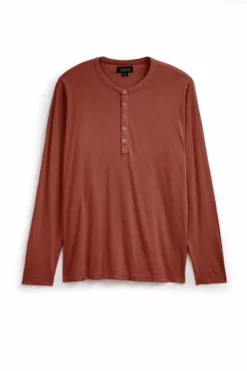 Velvet By Graham & Spencer ALVARO COTTON JERSEY HENLEY Mens