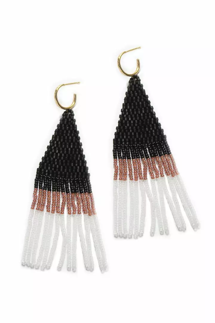 FRANJA BEADED FRINGE EARRINGS BY BLUMA PROJECT Womens 5 FRANJA BEADED FRINGE EARRINGS BY BLUMA PROJECT Womens