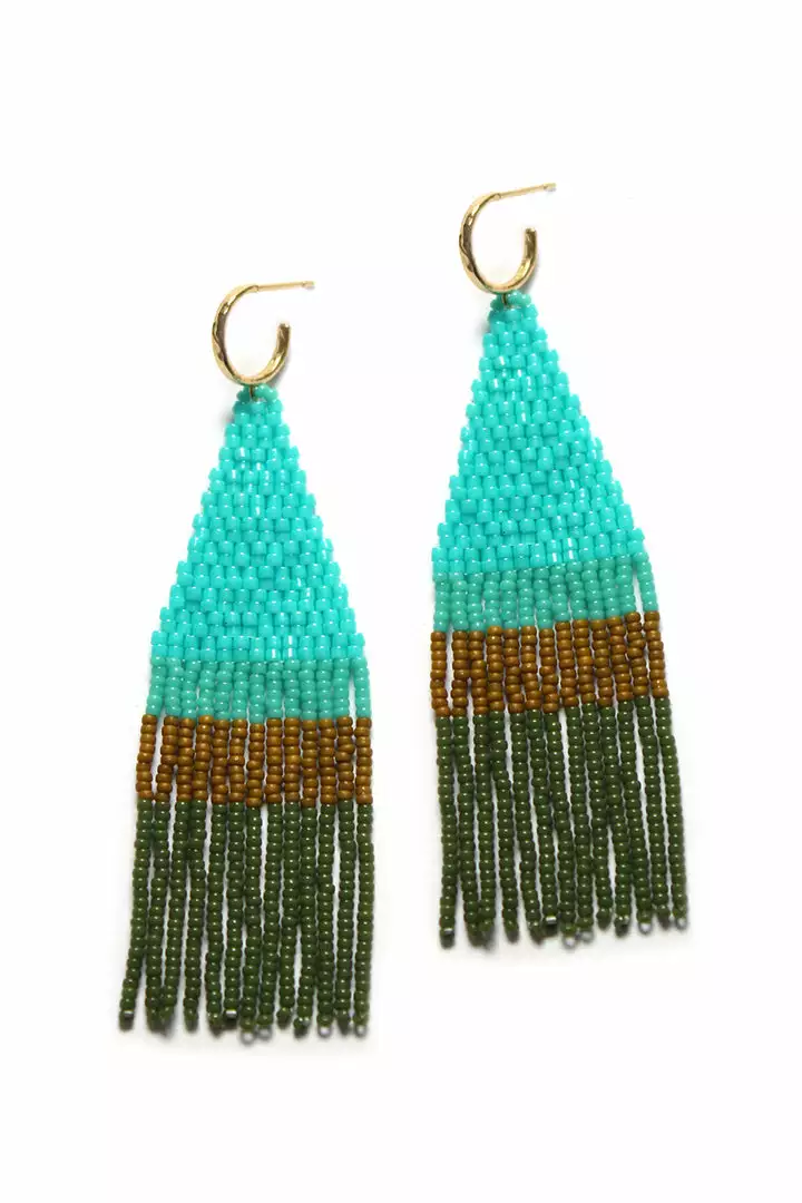 FRANJA BEADED FRINGE EARRINGS BY BLUMA PROJECT Womens 3 FRANJA BEADED FRINGE EARRINGS BY BLUMA PROJECT Womens