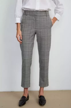Velvet By Graham & Spencer ABIGAIL PLAID STRAIGHT LEG PANT