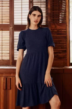 Velvet By Graham & Spencer Womens BRIE PUFF SLEEVE DRESS