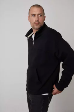 Velvet By Graham & Spencer Mens BALDWIN QUARTER-ZIP SWEATSHIRT 9 Velvet By Graham & Spencer Mens BALDWIN QUARTER-ZIP SWEATSHIRT