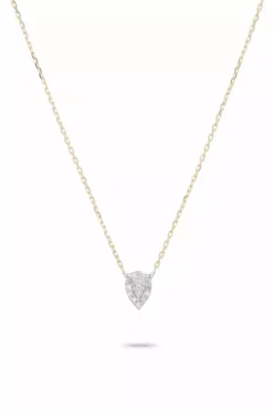 Velvet By Graham & Spencer SUPER TINY SOLID PAVÉ TEARDROP NECKLACE By ADINA REYTER Jewelry