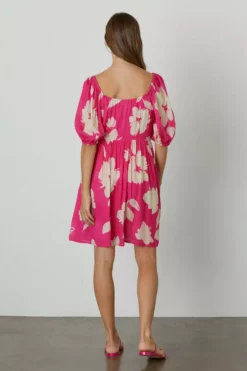 Velvet By Graham & Spencer Womens MAKENA TWIST FRONT PRINTED DRESS