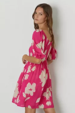 Velvet By Graham & Spencer Womens MAKENA TWIST FRONT PRINTED DRESS