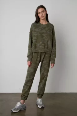 Velvet By Graham & Spencer ANDREA CAMO SWEATSHIRT