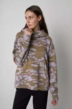 Velvet By Graham & Spencer HAYDEN CAMO HOODIE Womens