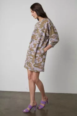 Velvet By Graham & Spencer PIPER CAMO DRESS