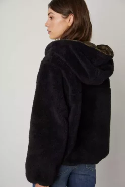 Velvet By Graham & Spencer AUDREE REVERSIBLE CAMO SHERPA JACKET Womens