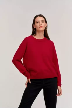 Velvet By Graham & Spencer BRYNNE CASHMERE CREW NECK SWEATER