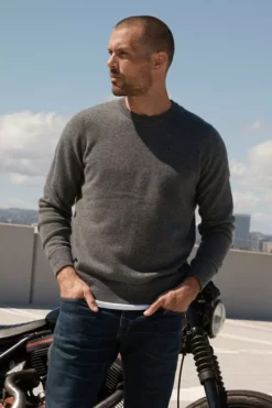 Velvet By Graham & Spencer BIRCH CASHMERE SWEATER Mens