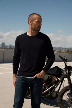 Velvet By Graham & Spencer BIRCH CASHMERE SWEATER Mens