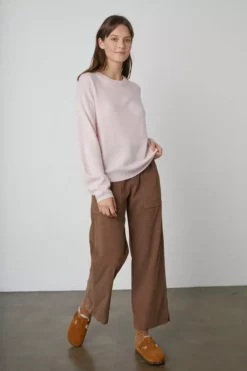 Velvet By Graham & Spencer BRYNNE CASHMERE CREW NECK SWEATER