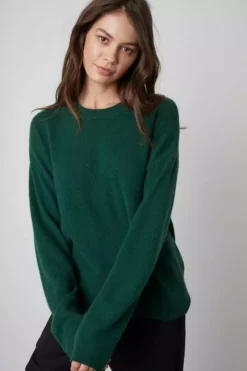 Velvet By Graham & Spencer BRYNNE CASHMERE CREW NECK SWEATER