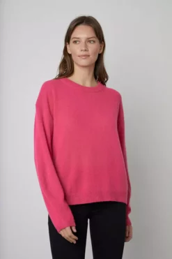 Velvet By Graham & Spencer BRYNNE CASHMERE CREW NECK SWEATER