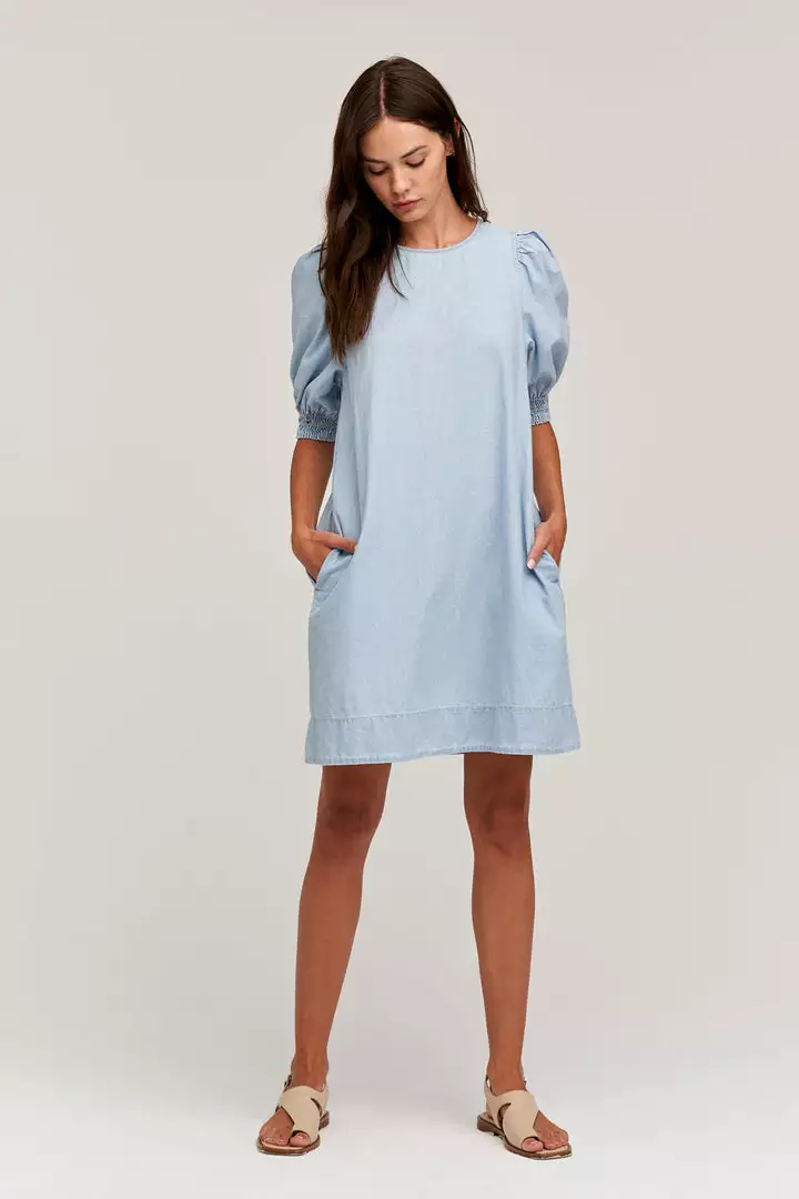 Velvet By Graham & Spencer NAOMI CHAMBRAY SHIFT DRESS 3 Velvet By Graham & Spencer NAOMI CHAMBRAY SHIFT DRESS