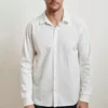 Velvet By Graham & Spencer Mens ARLIE CONTRAST COTTON JERSEY BUTTON-UP SHIRT