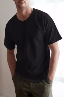 Velvet By Graham & Spencer RICK COTTON JERSEY DROP SHOULDER CREW TEE