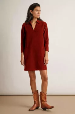 Velvet By Graham & Spencer LANA CORDUROY SHIRT DRESS