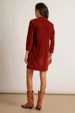Velvet By Graham & Spencer LANA CORDUROY SHIRT DRESS