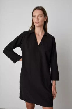 Velvet By Graham & Spencer LANA CORDUROY SHIRT DRESS