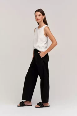 Velvet By Graham & Spencer Womens MYA COTTON CANVAS PANT 12 Velvet By Graham & Spencer Womens MYA COTTON CANVAS PANT