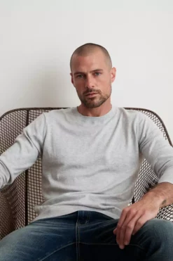 Velvet By Graham & Spencer FRED COTTON CASHMERE LIGHTWEIGHT SWEATER