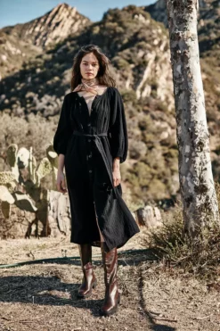 Velvet By Graham & Spencer BETHANY COTTON GAUZE DRESS Womens