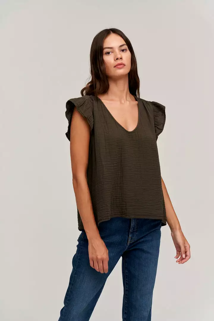 Velvet By Graham & Spencer BREANNA COTTON GAUZE TOP Womens 1 Velvet By Graham & Spencer BREANNA COTTON GAUZE TOP Womens