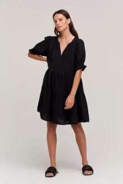 Velvet By Graham & Spencer Womens CLARISSA COTTON GAUZE TIERED DRESS