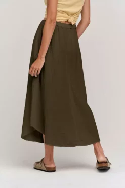 Velvet By Graham & Spencer DANA COTTON GAUZE MIDI SKIRT