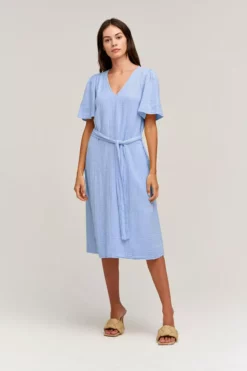 Velvet By Graham & Spencer HAZEL COTTON GAUZE MIDI DRESS