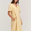 Velvet By Graham & Spencer HAZEL COTTON GAUZE MIDI DRESS