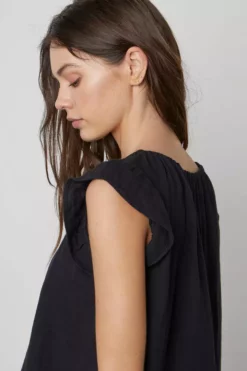 Velvet By Graham & Spencer KAIA COTTON GAUZE BLOUSE Womens