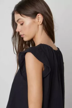 Velvet By Graham & Spencer KAIA COTTON GAUZE BLOUSE