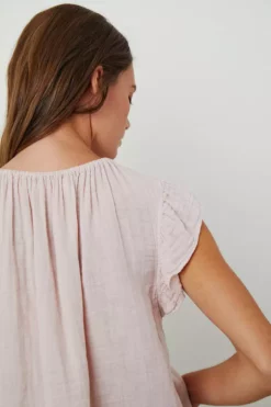 Velvet By Graham & Spencer KAIA COTTON GAUZE BLOUSE Womens