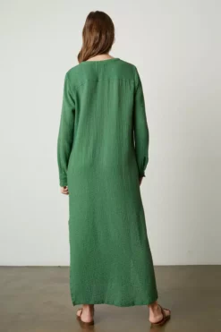 Velvet By Graham & Spencer Womens LORRAINE COTTON GAUZE CAFTAN DRESS
