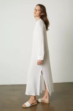 Velvet By Graham & Spencer Womens LORRAINE COTTON GAUZE CAFTAN DRESS