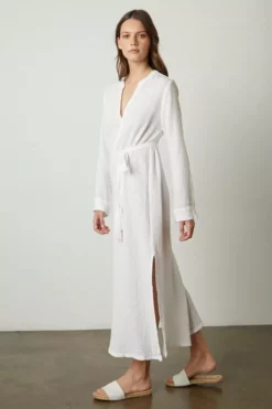 Velvet By Graham & Spencer Womens LORRAINE COTTON GAUZE CAFTAN DRESS