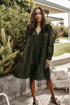 Velvet By Graham & Spencer MIRELLA COTTON GAUZE DRESS Womens