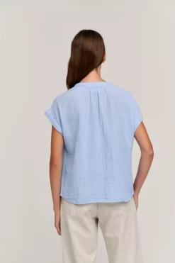 Velvet By Graham & Spencer Womens PAMELA COTTON GAUZE BUTTON-UP TOP