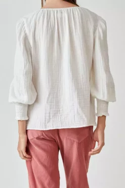 Velvet By Graham & Spencer RYLEE COTTON GAUZE BLOUSE 7 Velvet By Graham & Spencer RYLEE COTTON GAUZE BLOUSE