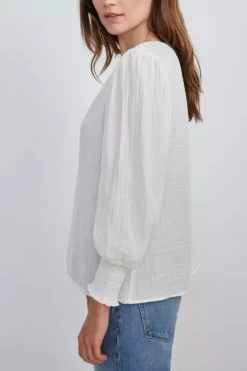 Velvet By Graham & Spencer RYLEE COTTON GAUZE BLOUSE